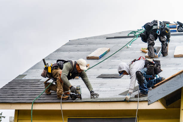 Professional Gutter Installation technician working in Danville, IN
